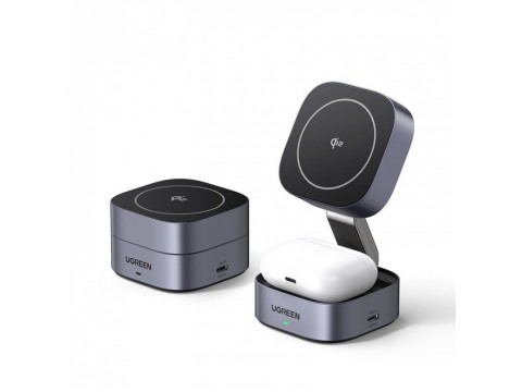 CD226 Ugreen W702 35316 2-in-1/15W Magnetic Wireless Charger for IPhone + AirPods