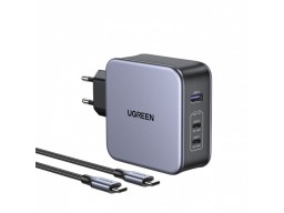 Зарядное устройство Ugreen CD289 90549 Nexode 140W 1*USB-А, 2*USB-C GaN  with C to C Cable 2M