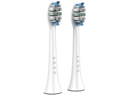 AENO Replacement toothbrush heads, White, Dupont bristles, 2pcs in set (for ADB0003/ADB0005 and ADB0004/ADB0006)