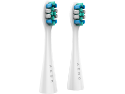 AENO Replacement toothbrush heads, White, Dupont bristles, 2pcs in set (for ADB0007/ADB0008)