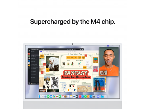 24-inch iMac with Retina 4.5K display: Apple M4 chip with 10‑core CPU and 10‑core GPU, 16GB, 512GB SSD - Silver,Model A3137