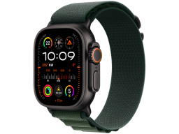 Apple Watch Ultra 2 2024 GPS + Cellular 49mm Black Titanium Case with Dark Green Alpine Loop - Small,Model A2986