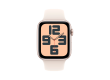 Apple Watch SE 2024 GPS 44mm Starlight Aluminium Case with Starlight Sport Band - M/L,Model A2723