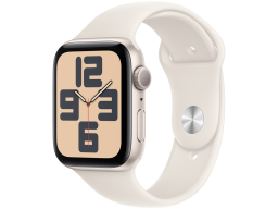 Apple Watch SE 2024 GPS 44mm Starlight Aluminium Case with Starlight Sport Band - M/L,Model A2723