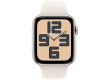 Apple Watch SE 2024 GPS 44mm Starlight Aluminium Case with Starlight Sport Band - M/L,Model A2723
