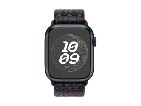 45mm Black/Blue Nike Sport Loop