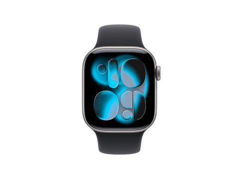 Apple Watch Series 11 GPS 42mm Space Grey Aluminium Case with Black Sport Band - M/L,Model A3331