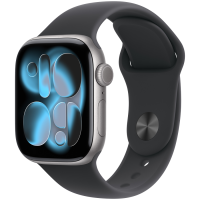 Apple Watch Series 11 GPS 42mm Space Grey Aluminium Case with Black Sport Band - M/L,Model A3331