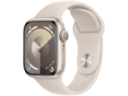 Apple Watch Series 9 GPS 41mm Starlight Aluminium Case with Starlight Sport Band - M/L,Model A2978