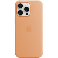 iPhone 15 Pro Max Silicone Case with MagSafe - Orange Sorbet,Model A3126