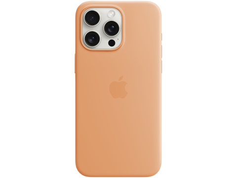 iPhone 15 Pro Max Silicone Case with MagSafe - Orange Sorbet,Model A3126