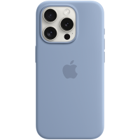 iPhone 15 Pro Silicone Case with MagSafe - Winter Blue,Model A3125