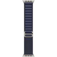 49mm Navy Alpine Loop - Medium - Natural Titanium Finish