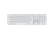 Magic Keyboard with Touch ID and Numeric Keypad for Mac models with Apple silicon - Russian - White Keys,Model A3119