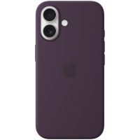 iPhone 16 Silicone Case with MagSafe - Plum,Model A3313