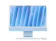 24-inch iMac with Retina 4.5K display: Apple M4 chip with 8‑core CPU and 8‑core GPU, 16GB, 256GB SSD - Blue,Model A3247
