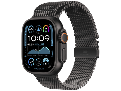 49mm Black Titanium Milanese Loop - Large
