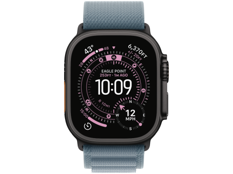 49mm Light Blue Alpine Loop - Small - Black Titanium Finish