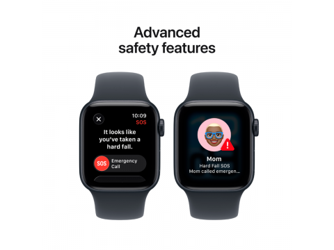 Apple Watch SE 3 GPS 40mm Midnight Aluminium Case with Midnight Sport Band - S/M,Model A3324