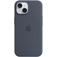 iPhone 15 Silicone Case with MagSafe - Storm Blue,Model A3123
