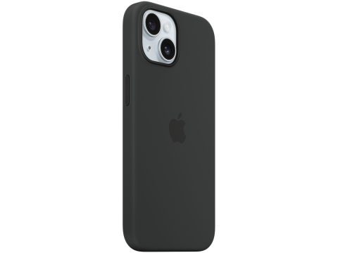 iPhone 15 Silicone Case with MagSafe - Black,Model A3123