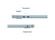 13-inch MacBook Air: Apple M4 chip with 10-core CPU and 10-core GPU, 16GB, 512GB SSD - Sky Blue,Model A3240