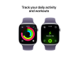 Apple Watch Series 11 GPS 46mm Silver Aluminium Case with Purple Fog Sport Band - M/L,Model A3333