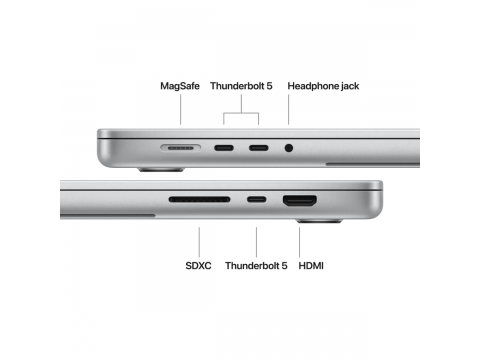 16-inch MacBook Pro: Apple M5 Pro chip with 18-core CPU and 20-core GPU, 48GB, 1TB SSD - Silver,Model A3428