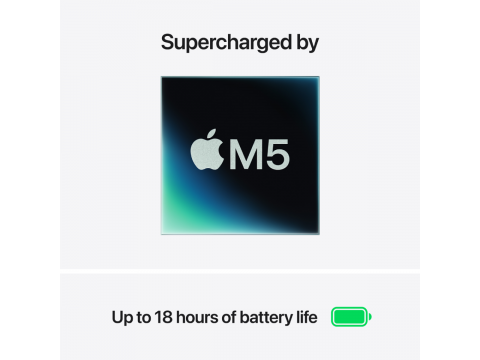 13-inch MacBook Air: Apple M5 chip with 10-core CPU and 10-core GPU, 24GB, 1TB SSD - Sky Blue,Model A3449