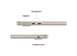 13-inch MacBook Air: Apple M5 chip with 10-core CPU and 10-core GPU, 24GB, 1TB SSD - Starlight,Model A3449
