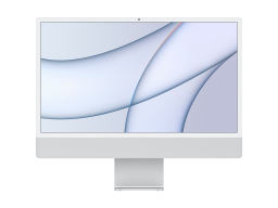 24-inch iMac with Retina 4.5K display: Apple M1 chip with 8-core CPU and 8-core GPU, 256GB - Silver, Model A2438