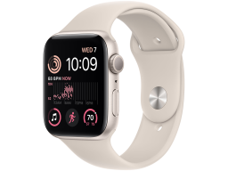 Apple Watch SE 2 GPS 44mm Starlight Aluminium Case with Starlight Sport Band - Regular, Model A2723