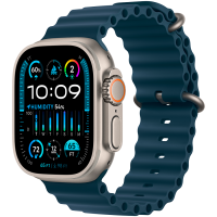 Apple Watch Ultra 2 GPS + Cellular, 49mm Titanium Case with Blue Ocean Band,Model A2986