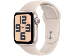 Apple Watch SE GPS 40mm Starlight Aluminium Case with Starlight Sport Band - S/M,Model A2722