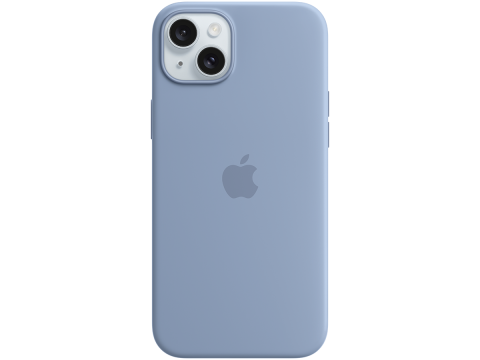 iPhone 15 Plus Silicone Case with MagSafe - Winter Blue,Model A3124