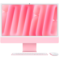 24-inch iMac with Retina 4.5K display: Apple M4 chip with 10‑core CPU and 10‑core GPU, 16GB, 256GB SSD - Pink,Model A3137