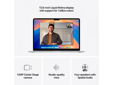 13-inch MacBook Air: Apple M4 chip with 10-core CPU and 10-core GPU, 24GB, 512GB SSD - Silver,Model A3240