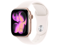 Apple Watch Series 11 GPS 42mm Rose Gold Aluminium Case with Light Blush Sport Band - M/L,Model A3331