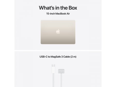 15-inch MacBook Air: Apple M5 chip with 10-core CPU and 10-core GPU, 16GB, 1TB SSD - Starlight,Model A3448