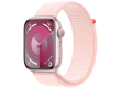 Apple Watch Series 9 GPS 45mm Pink Aluminium Case with Light Pink Sport Loop,Model A2980