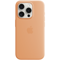 iPhone 15 Pro Silicone Case with MagSafe - Orange Sorbet,Model A3125