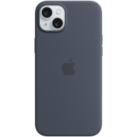 iPhone 15 Plus Silicone Case with MagSafe - Storm Blue,Model A3124