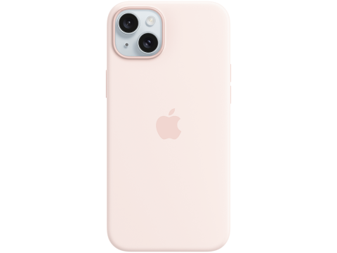 iPhone 15 Plus Silicone Case with MagSafe - Light Pink,Model A3124