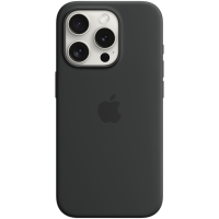 iPhone 15 Pro Silicone Case with MagSafe - Black,Model A3125