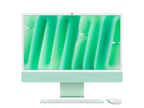 24-inch iMac with Retina 4.5K display: Apple M4 chip with 10‑core CPU and 10‑core GPU, 16GB, 256GB SSD - Green,Model A3137