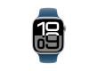 Apple Watch Series 10 GPS 46mm Silver Aluminium Case with Denim Sport Band - M/L,Model A2999