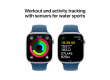 Apple Watch Series 10 GPS 46mm Silver Aluminium Case with Denim Sport Band - M/L,Model A2999