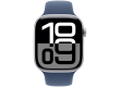 Apple Watch Series 10 GPS 46mm Silver Aluminium Case with Denim Sport Band - M/L,Model A2999