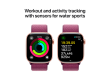 Apple Watch Series 10 GPS 42mm Rose Gold Aluminium Case with Plum Sport Loop,Model A2997