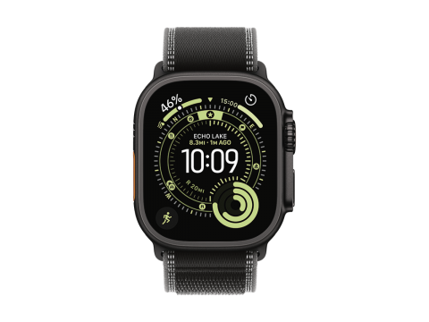 49mm Black/Charcoal Trail Loop - S/M - Natural Titanium Finish